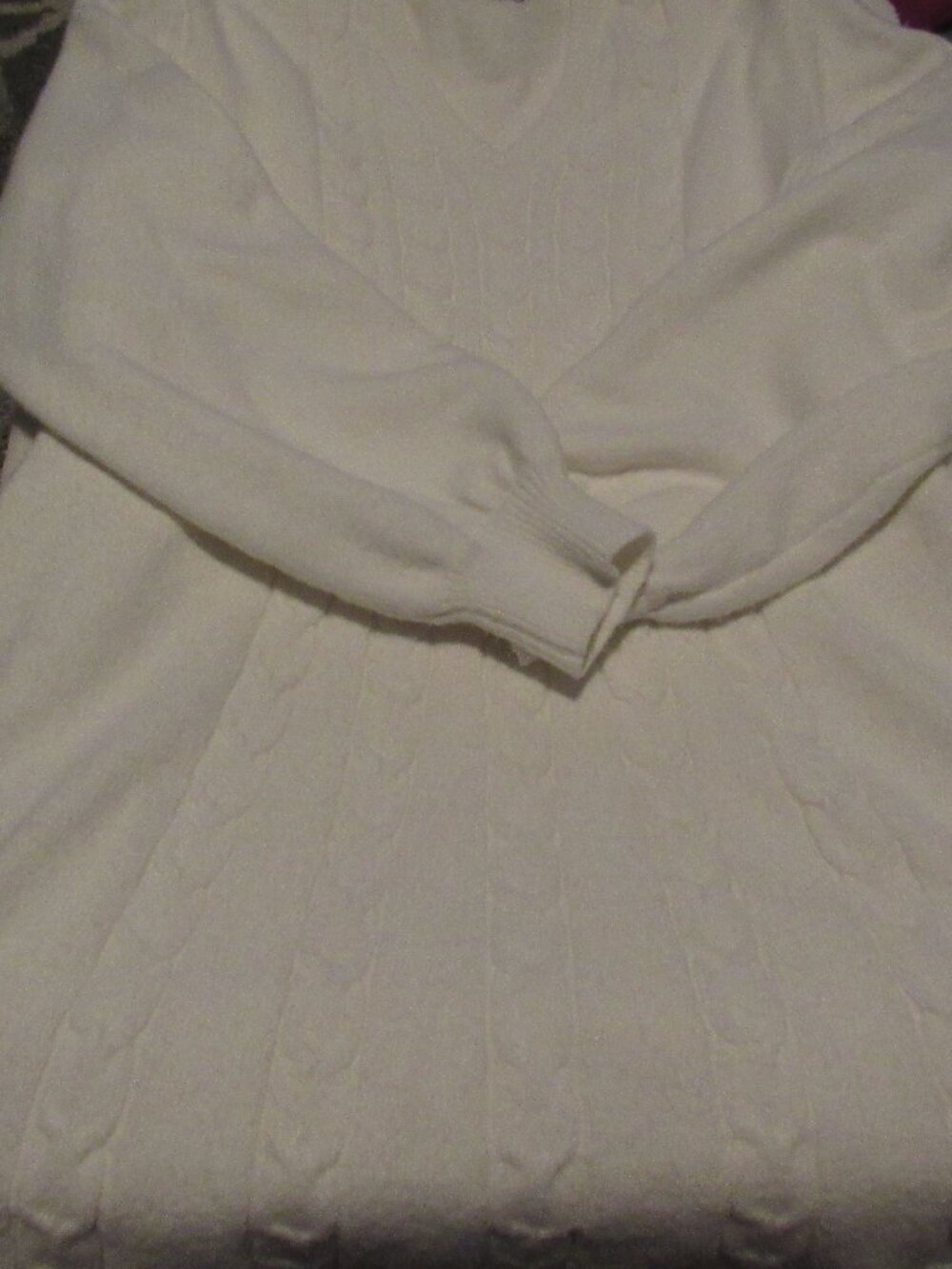 Vafoly Cream Sweater Dress Size XL